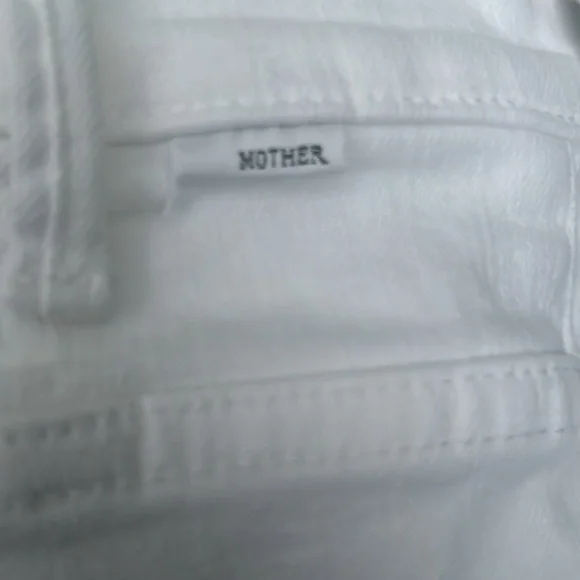 MOTHER the hustler ankle fray white jeans size 27 - Picture 9 of 14